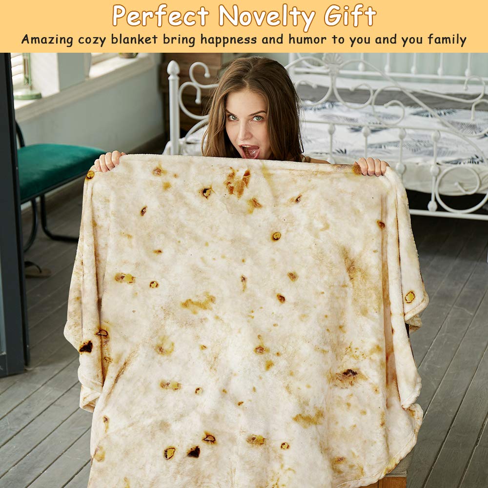 SeaRoomy burritos blanket soft-flannel fabric emphasizes plush warmth and durability