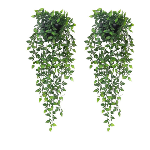 Season 2 Season artificial hanging plants with wall planter for vibrant wall greenery.