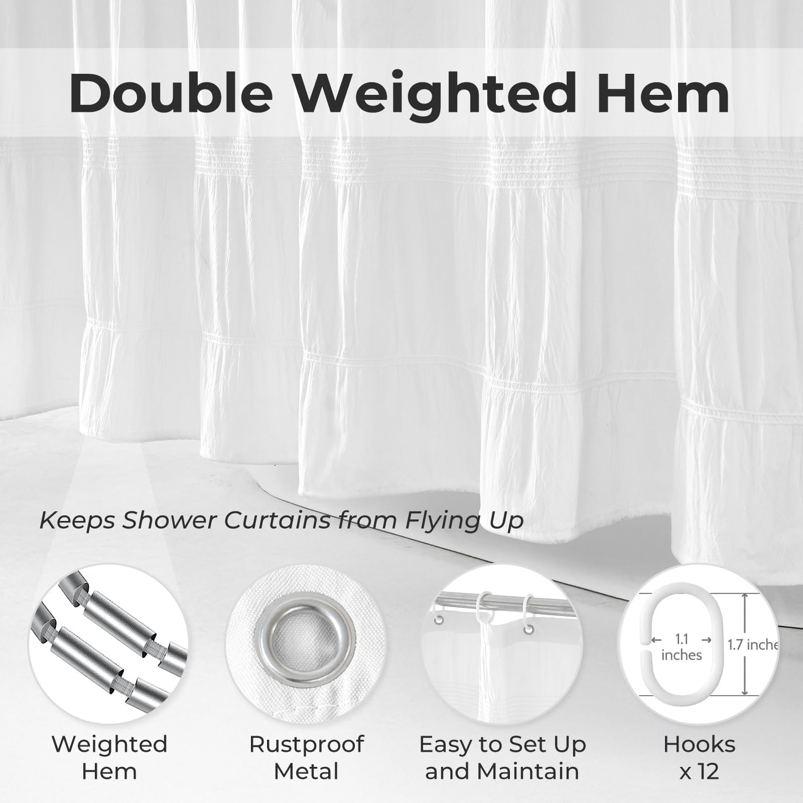 Seasonwood cotton-blend fabric curtain offers soft drape for daily use.