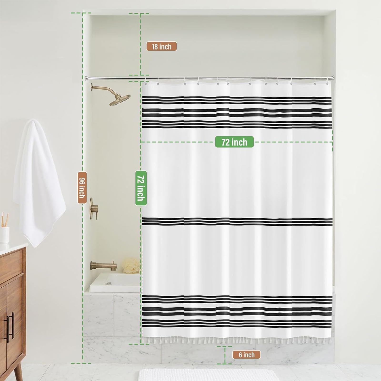 Seasonwood easy-care curtain dries flat and resists wrinkles between washes