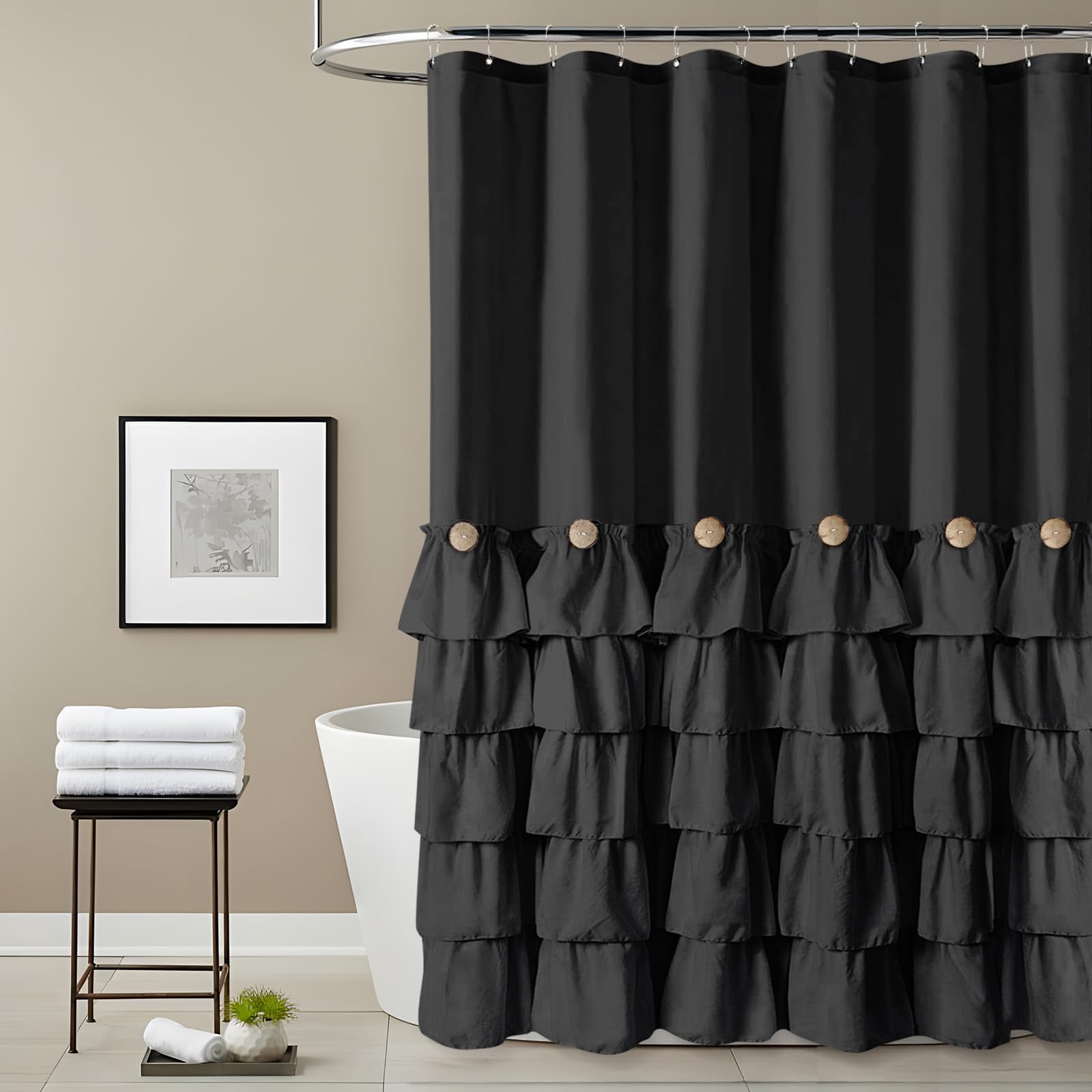 Seasonwood machine-washable curtain offers easy cleaning and quick refresh.
