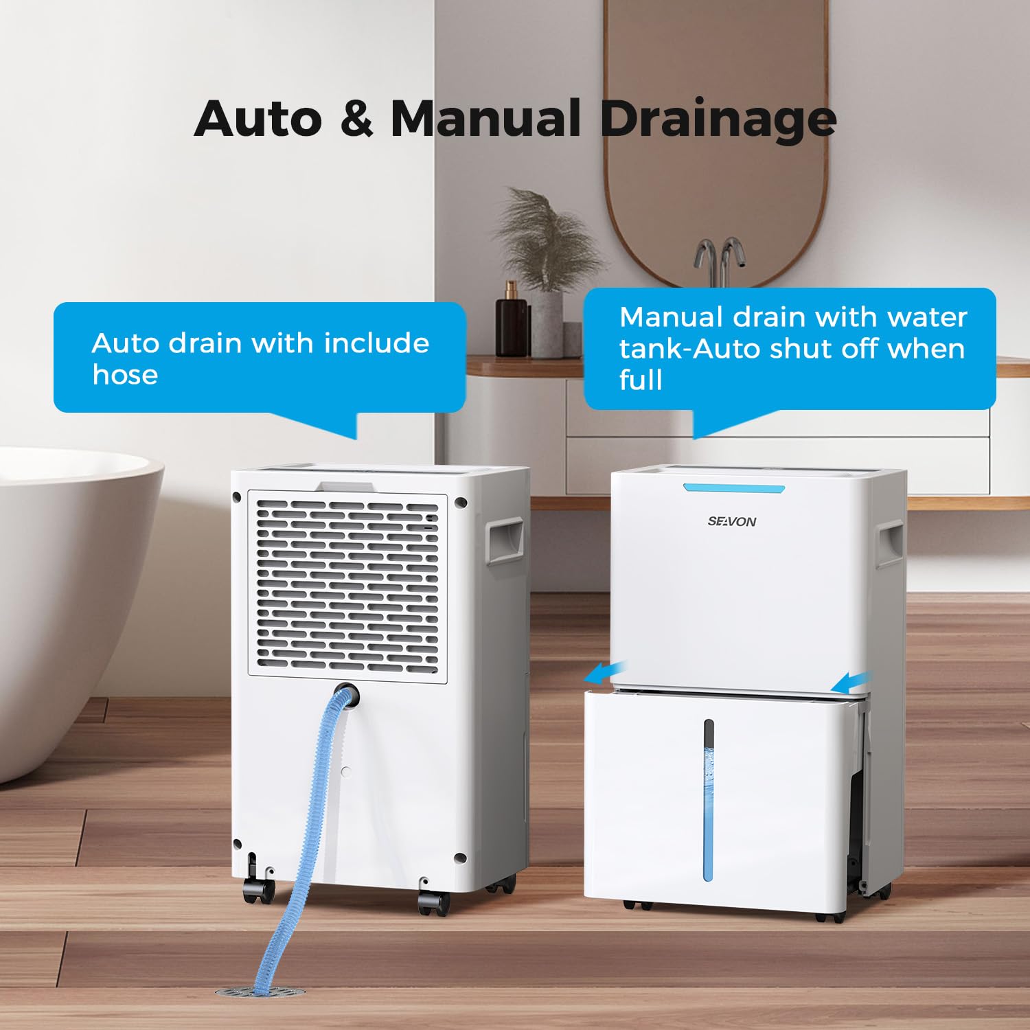 SEAVON smart sensor automatically maintains comfortable humidity levels.