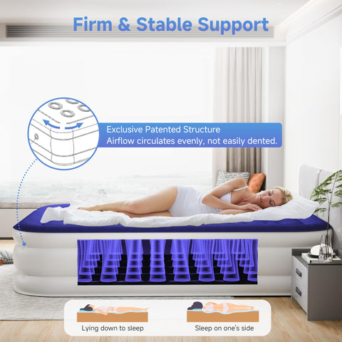 Sebor air mattress stable and quiet design for undisturbed sleep