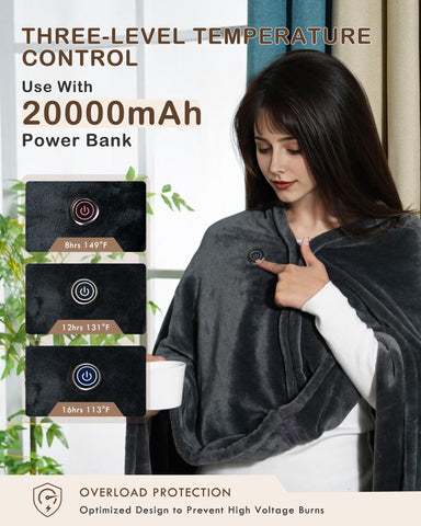 Secluded Valley heated blanket offers nine zones for balanced heat distribution.