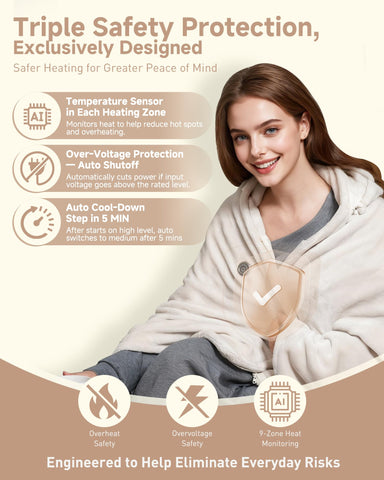 Secluded Valley lightweight cordless blanket suitable for home and travel