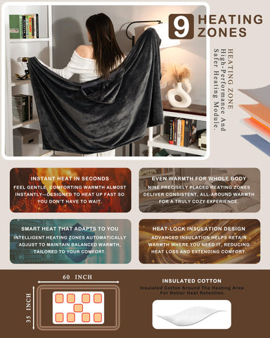 Secluded Valley travel-ready heated blanket is ideal for camping and commuting.