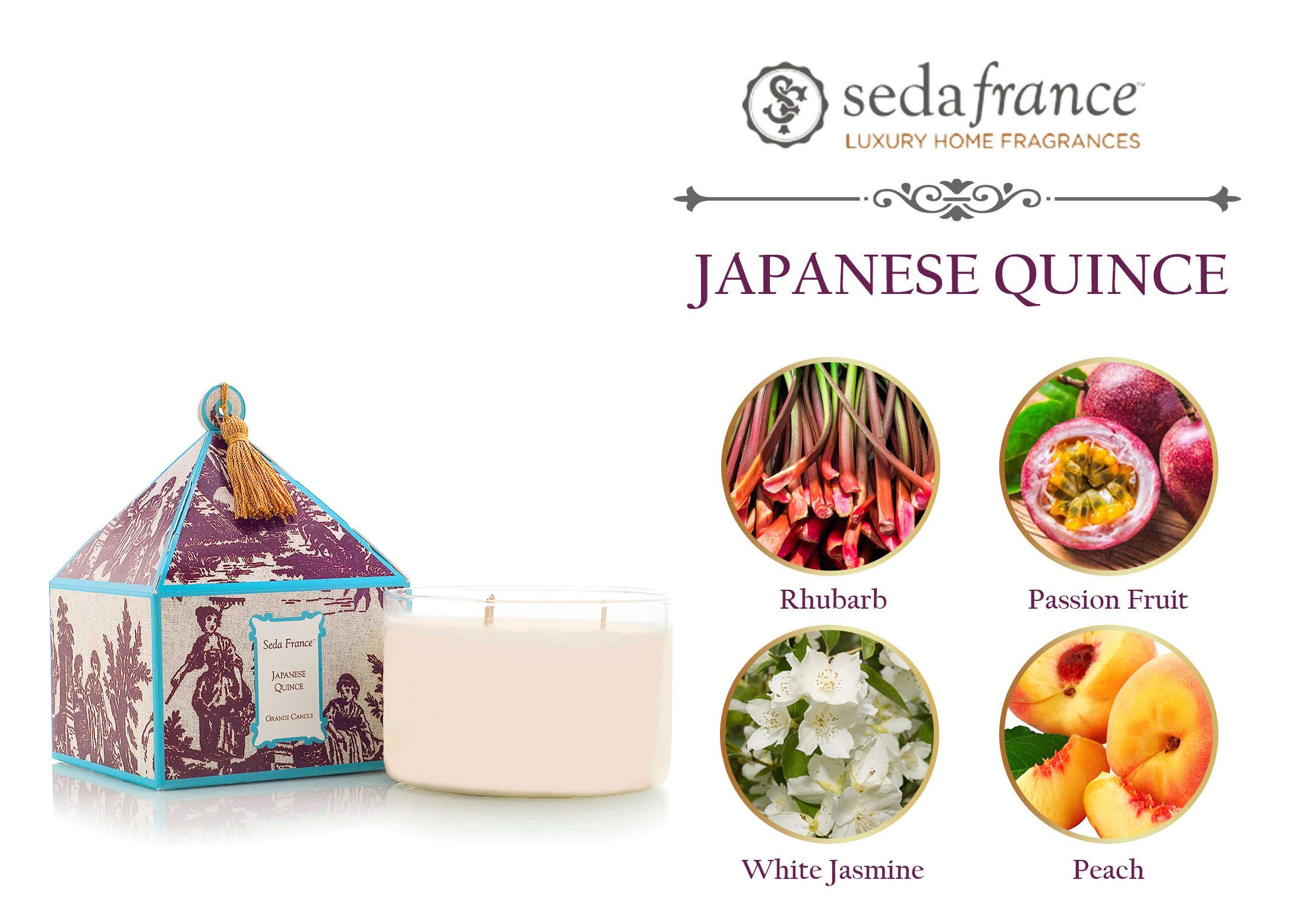 Seda France Japanese Quince 3 Wick Candle fragrance distribution fills the room evenly.