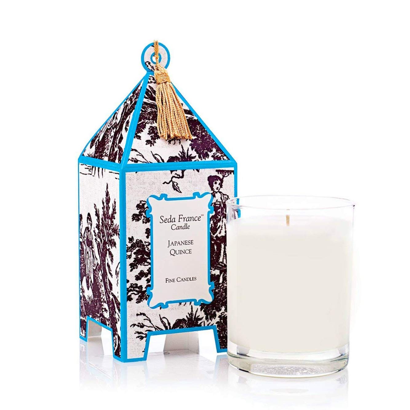 Seda France Japanese Quince Candle front view showcasing elegant gardenia-inspired aroma for lounge ambiance