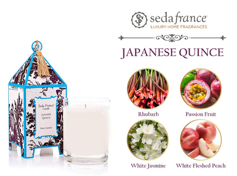 Seda France Japanese Quince Candle net weight 10 oz ideal for gifting or self-care