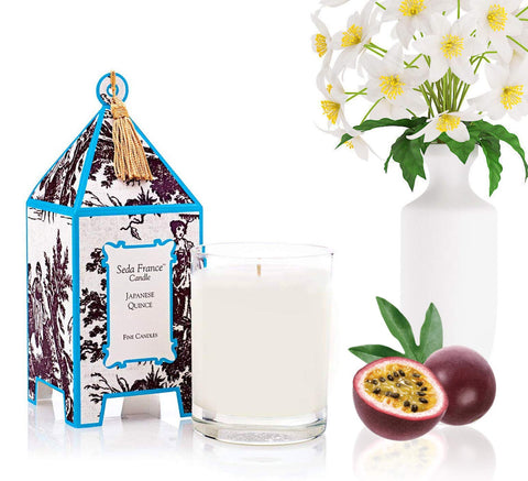 Seda France Japanese Quince Candle wax close-up highlighting paraffin texture for a clean burn