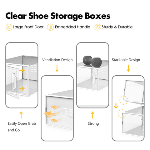 A 12-pack of SEE SPRING shoe storage boxes for full closet organization.