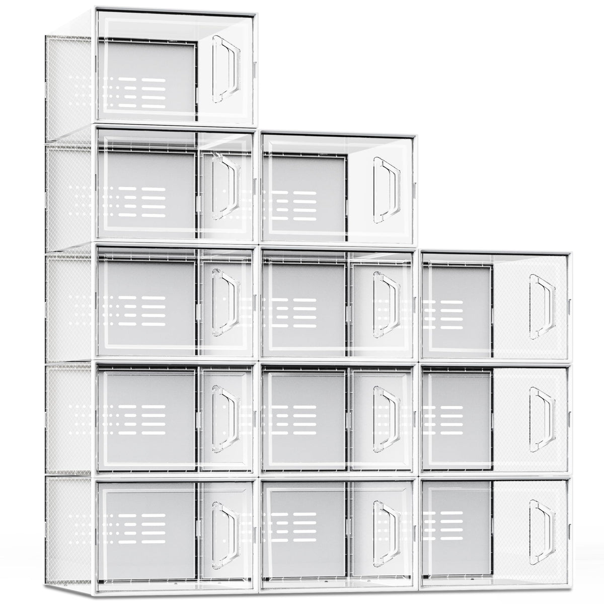 SEE SPRING X-Large shoe storage box with clear front door for quick shoe visibility.