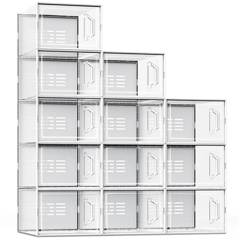 SEE SPRING XX-Large shoe storage box with clear front door for quick shoe visibility