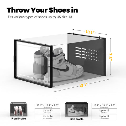 SEE SPRING 12-pack set stores multiple footwear types and small items neatly.