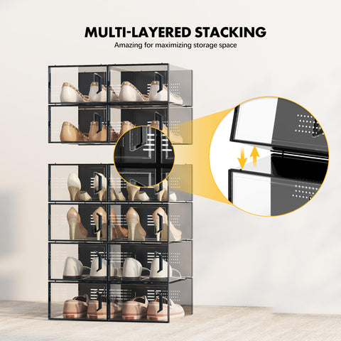 SEE SPRING ventilated shoe container keeps air circulating to help footwear stay fresh.