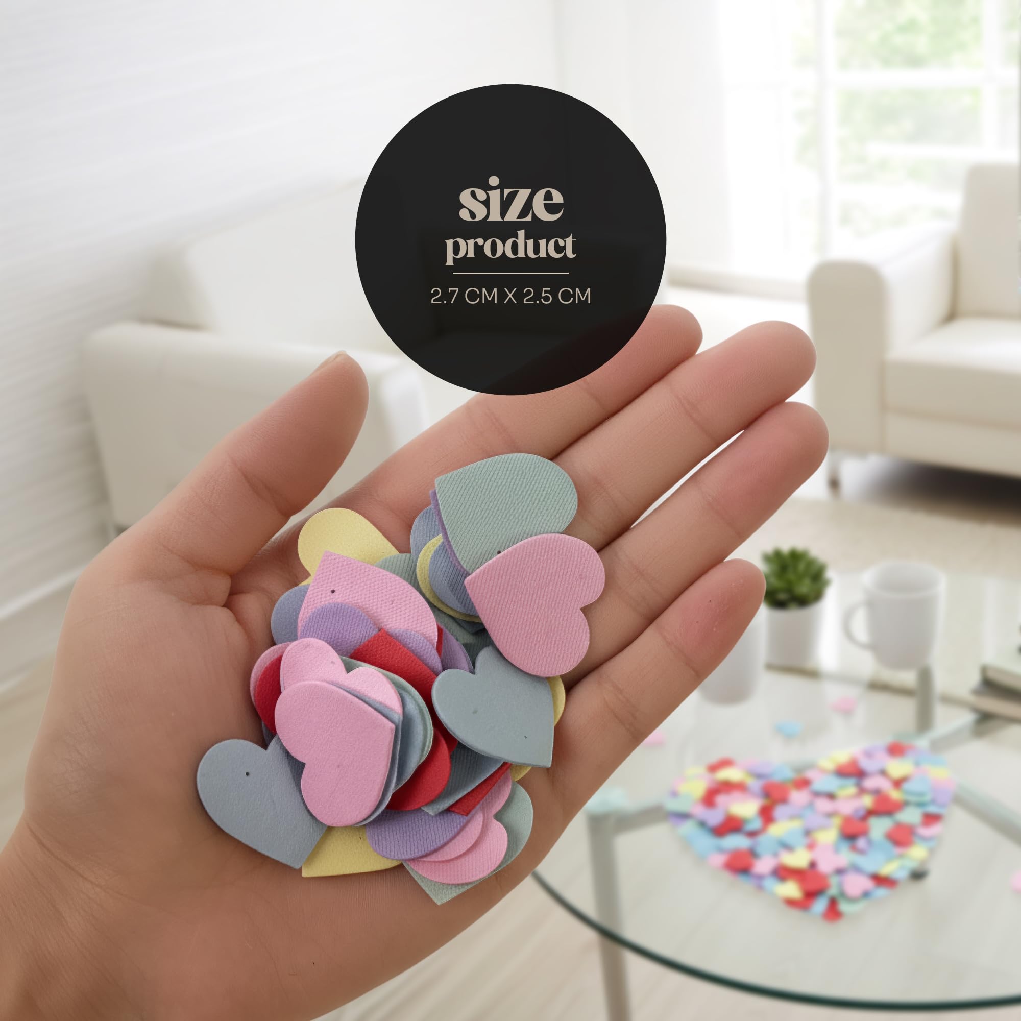 Seed Bloom mixed-color heart confetti: vibrant mix for gifting and blooming
