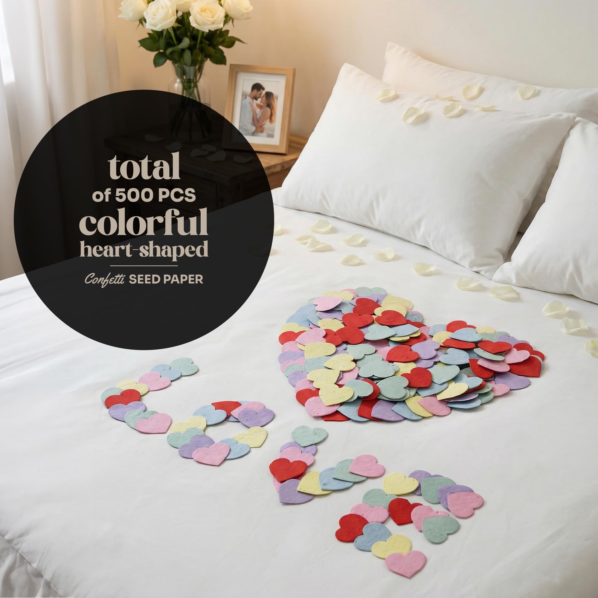 Seed Bloom wedding-favor-hearts: decorative confetti that can become flowers