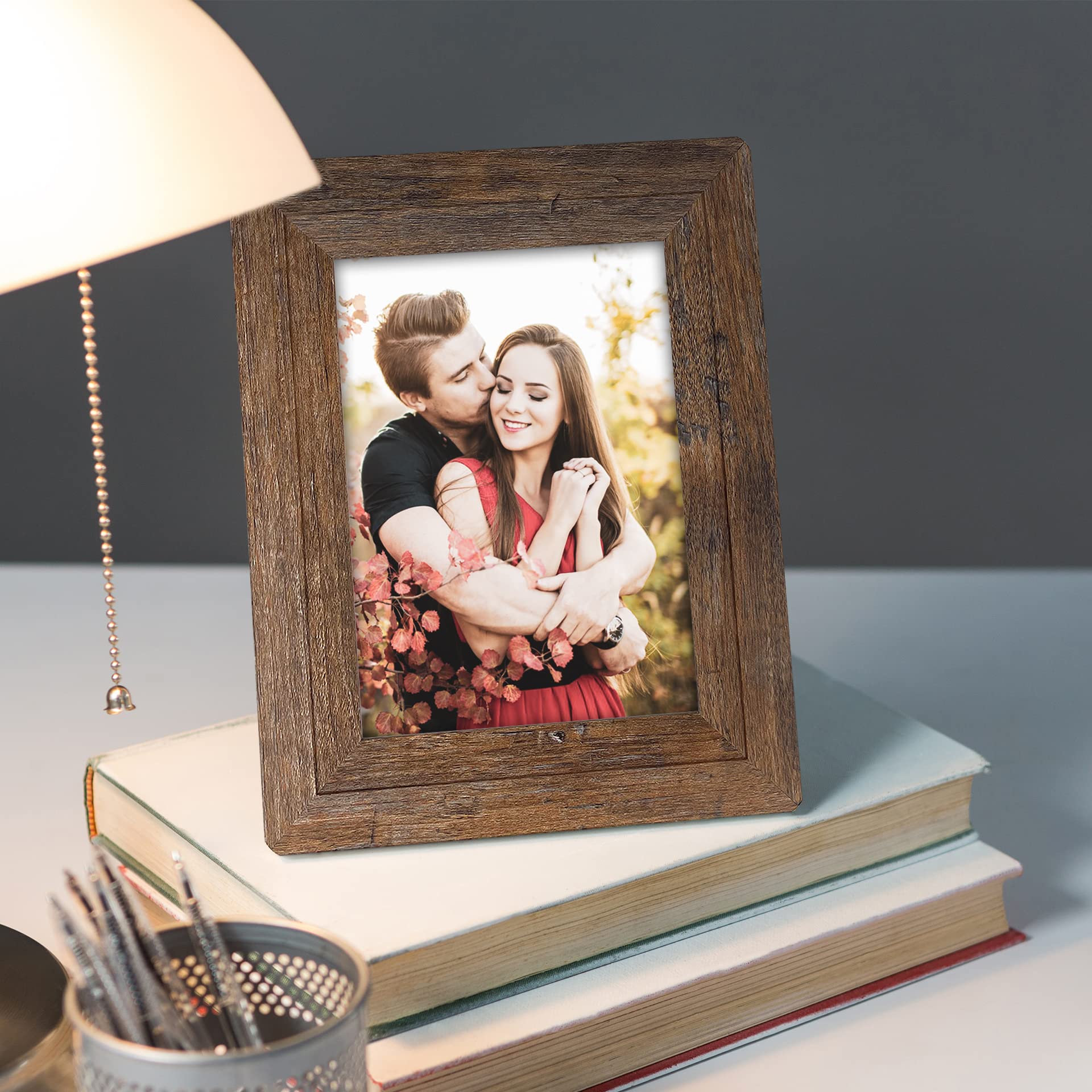 SEEDLING PHOTO FRAME durable MDF and glass construction protects memories.