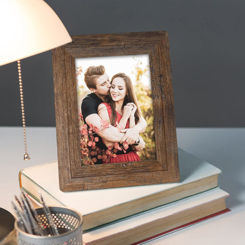 SEEDLING PHOTO FRAME durable MDF and glass construction protects memories.