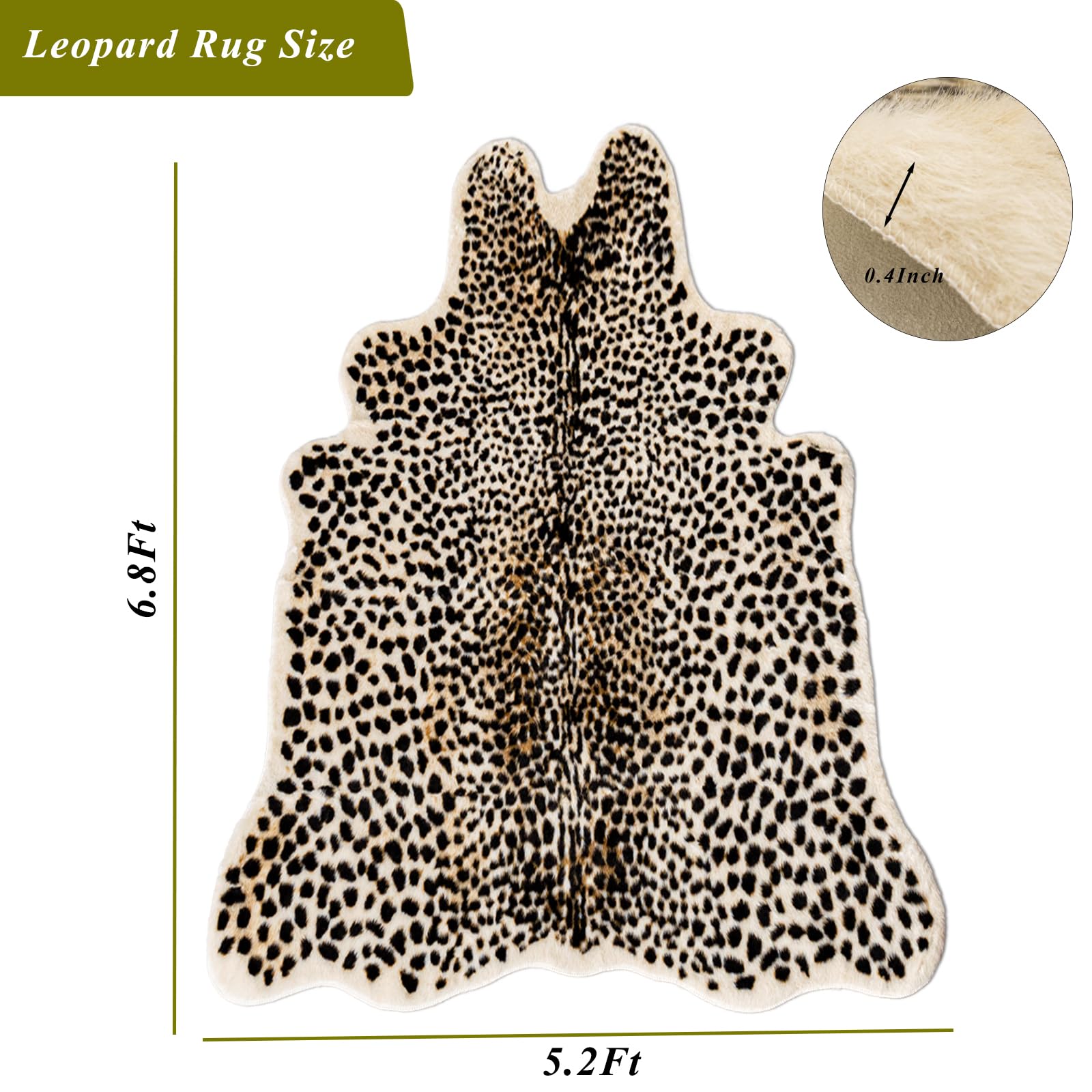 Seek4comfortable cheetah print rug with soft faux fur underfoot comfort.