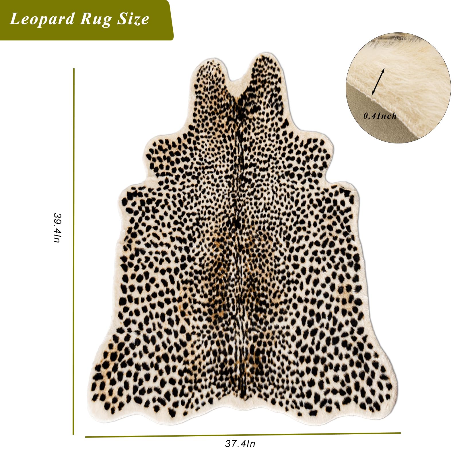 Seek4comfortable leopard rug detailed pattern emphasizes lifelike markings.