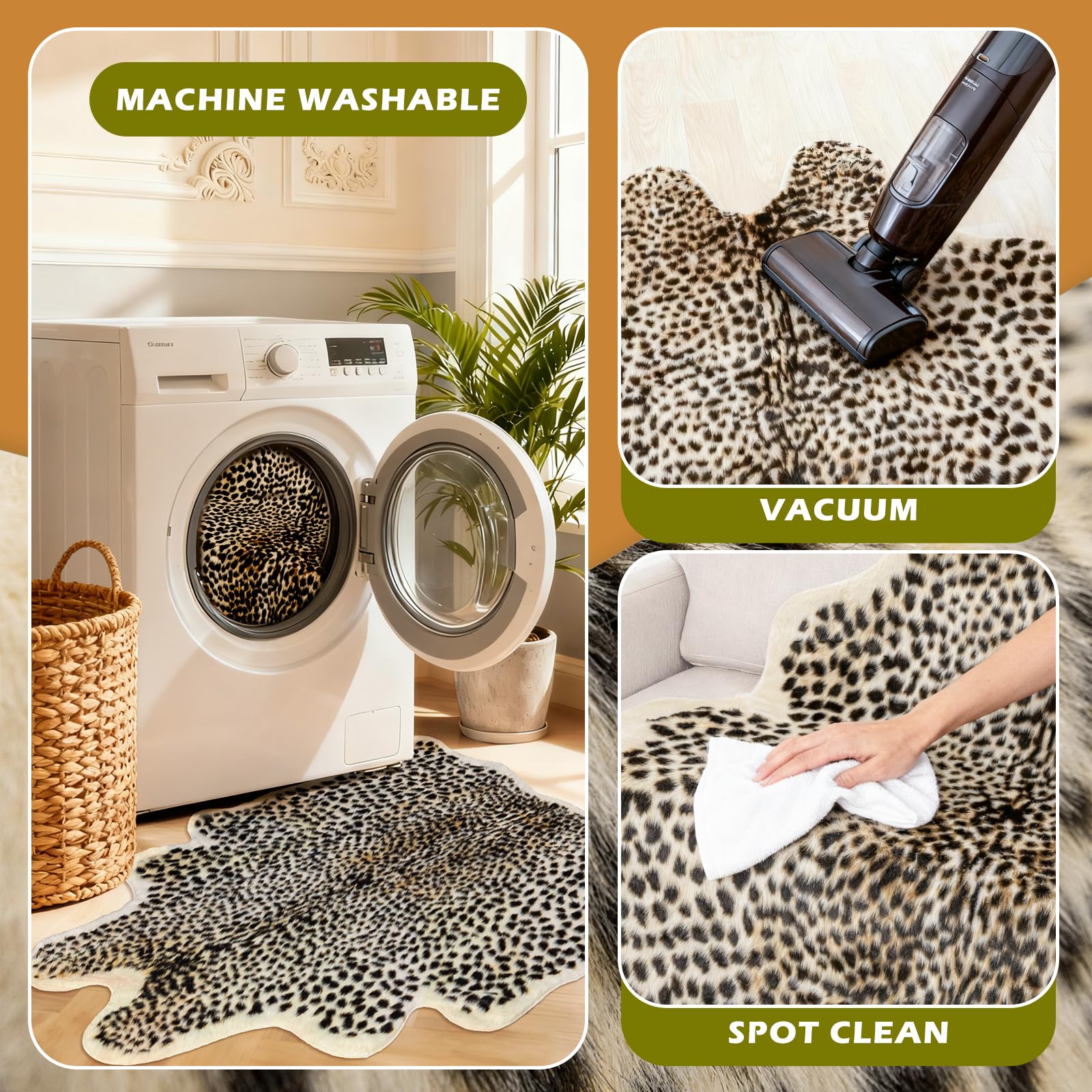 Seek4comfortable wild-pattern rug elevates decor with affordable style.