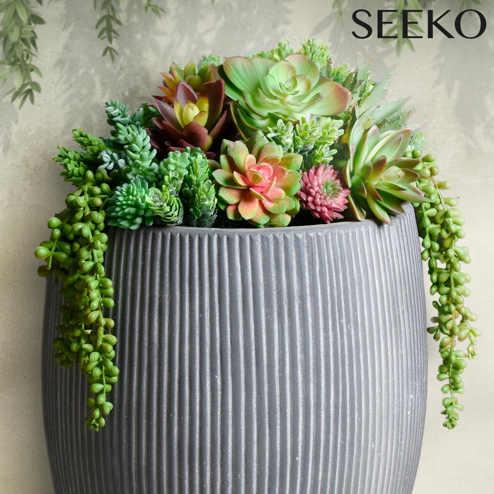 SEEKO Succulents aloe varieties add vibrant greenery with no watering