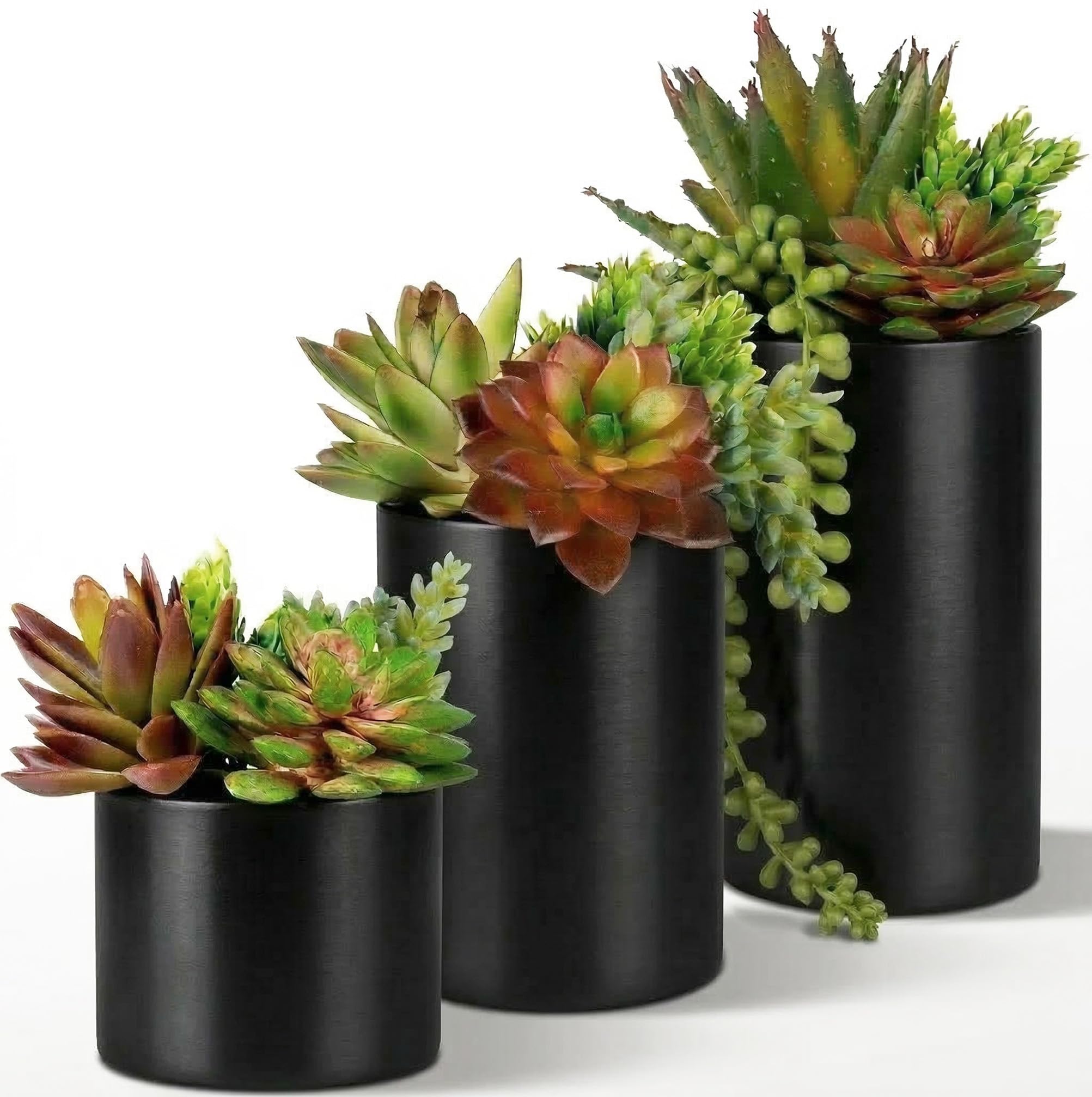 SEEKO Succulents in artificial pots provide low-maintenance beauty for home or desk decor