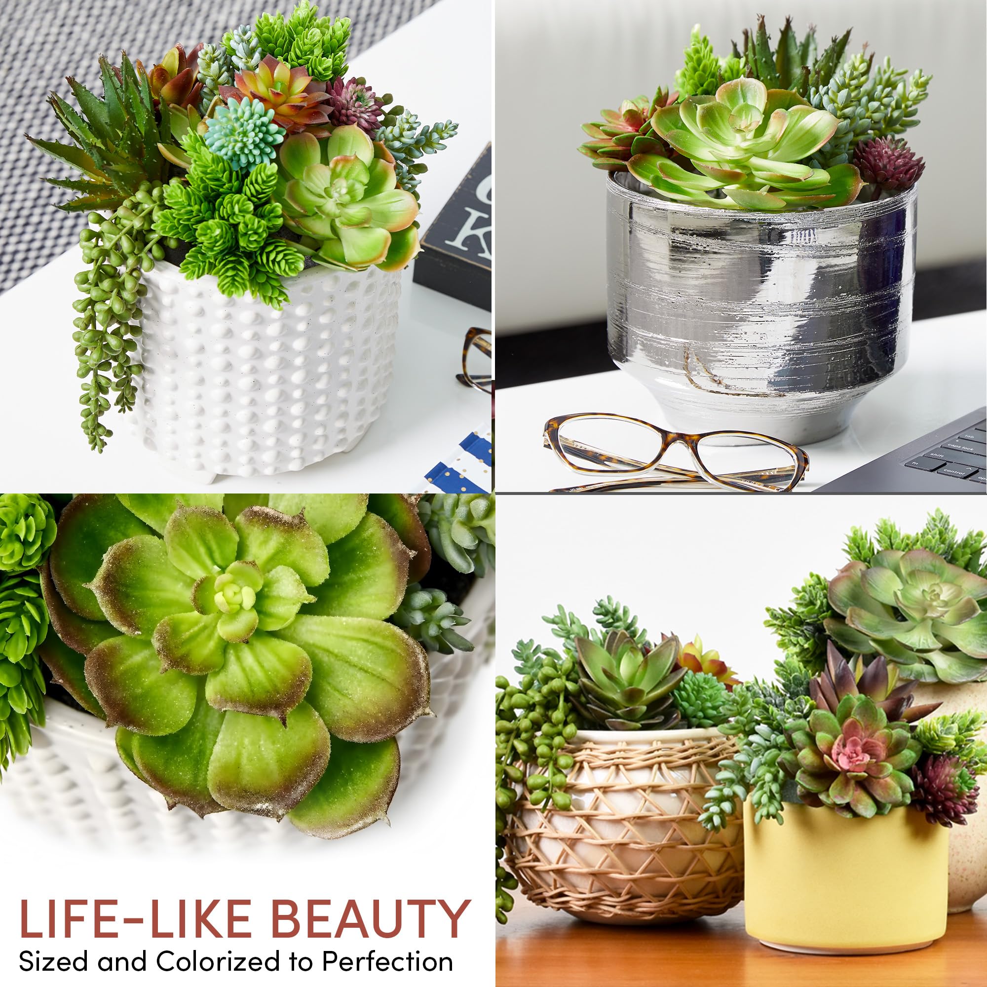 SEEKO Succulents bendable stems enable flexible, eye-catching arrangements.
