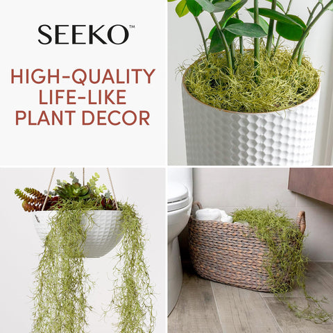 SEEKO Succulents curly moss texture enhances centerpieces and wreaths.