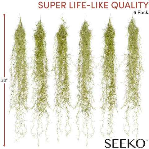 SEEKO Succulents moss drape for versatile planter fills and hanging baskets.
