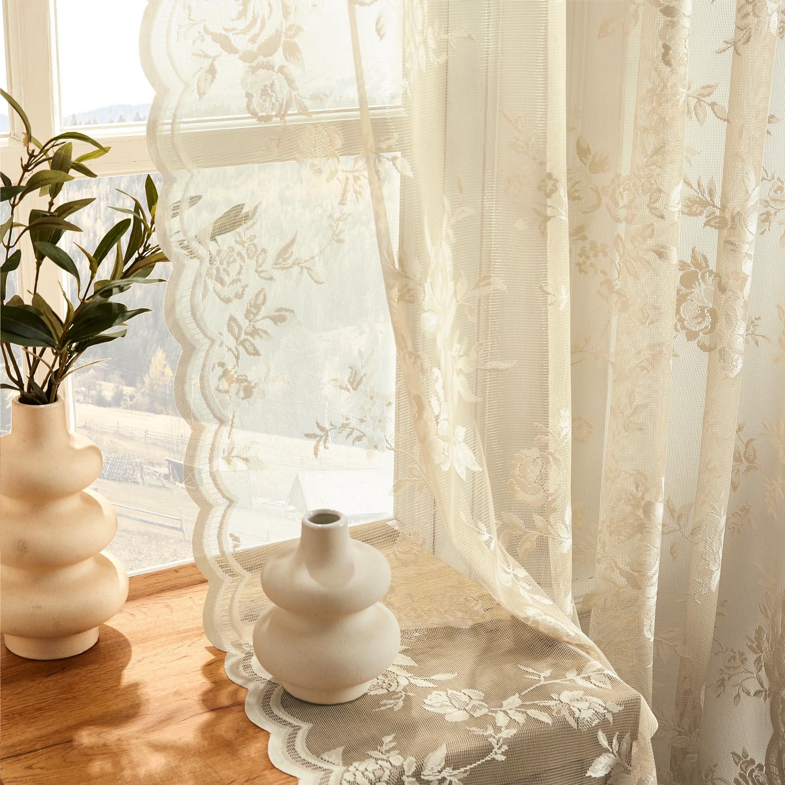 SEEKRIGHT light filtering curtains soften daylight while preserving daytime privacy
