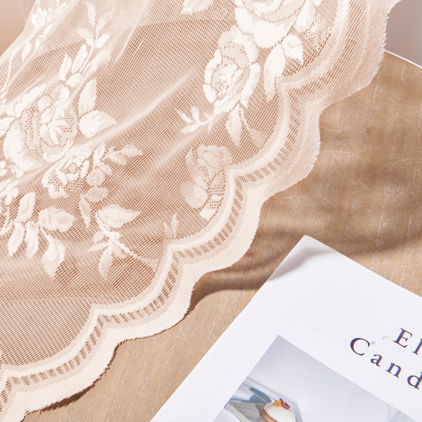 SEEKRIGHT machine washable lace curtains for simple home care.