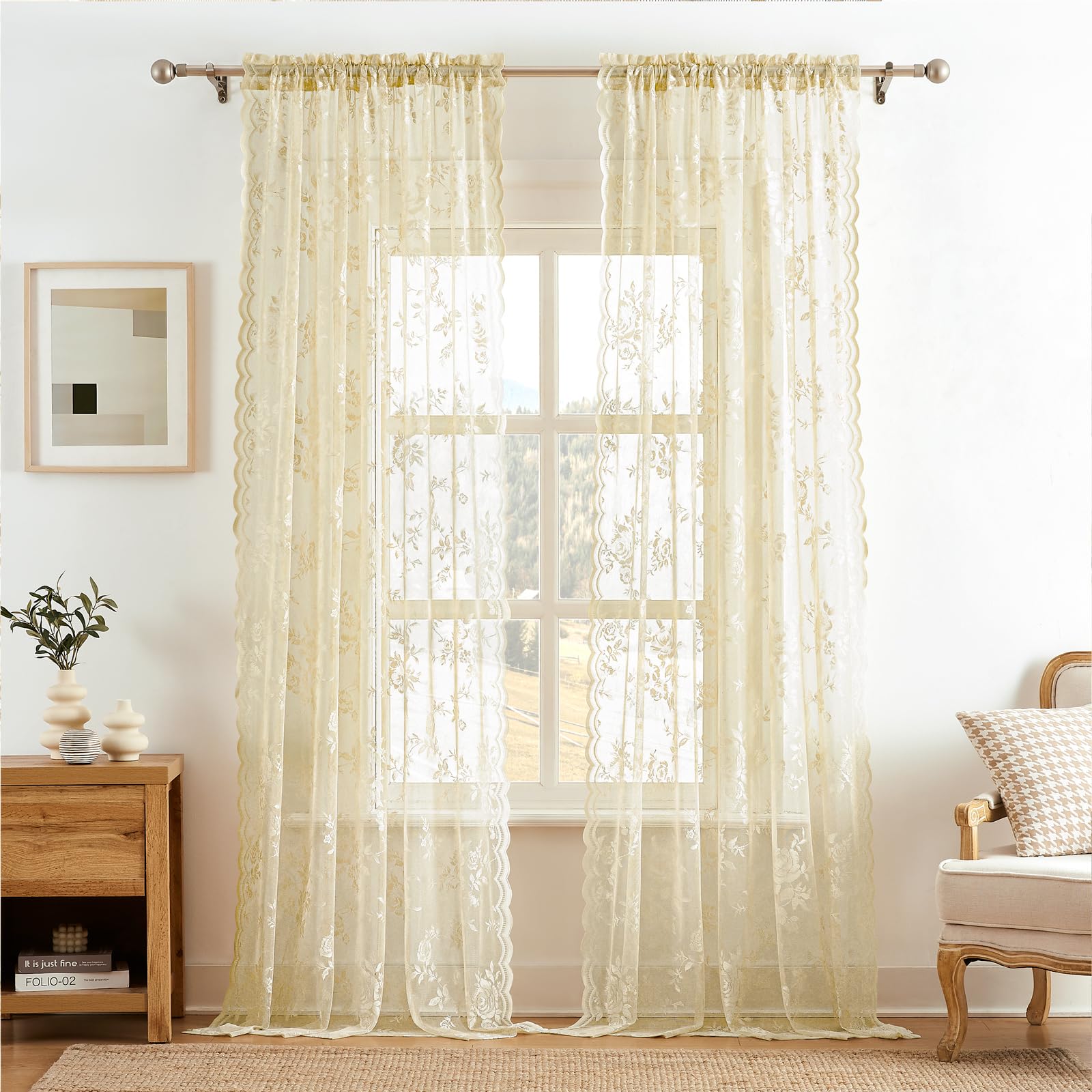 SEEKRIGHT Victorian floral lace pattern adds a delicate decorative touch