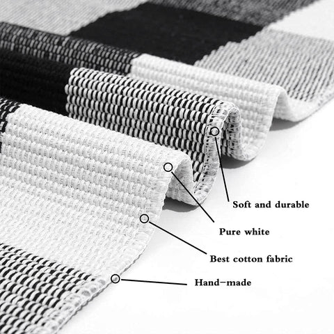 SEEKSEE cotton area rug outdoor patio adds soft texture and easy care