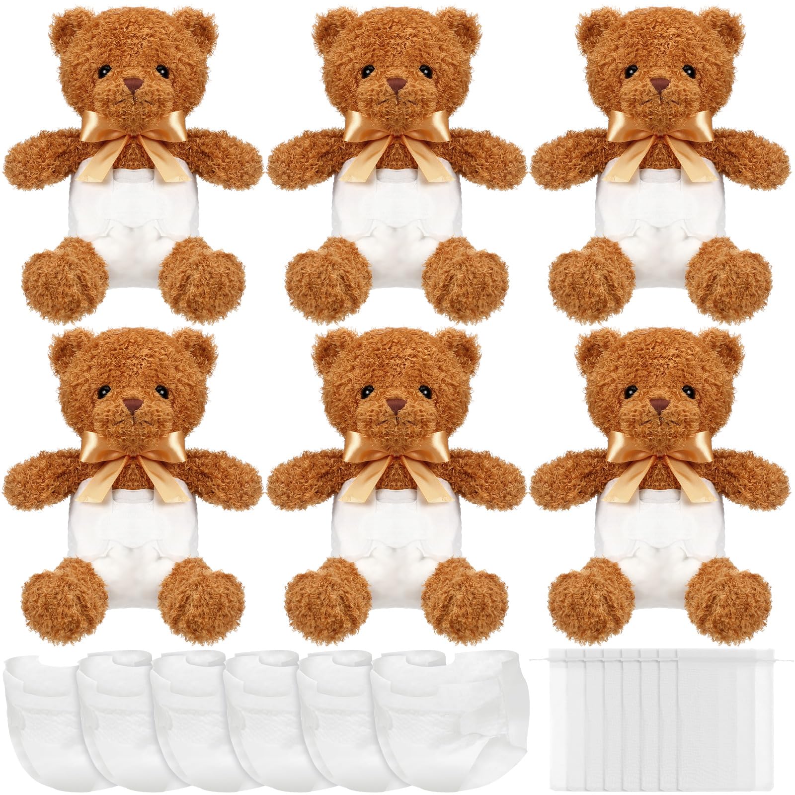 Seenelling bear blindfold diaper change kit enables interactive baby shower games