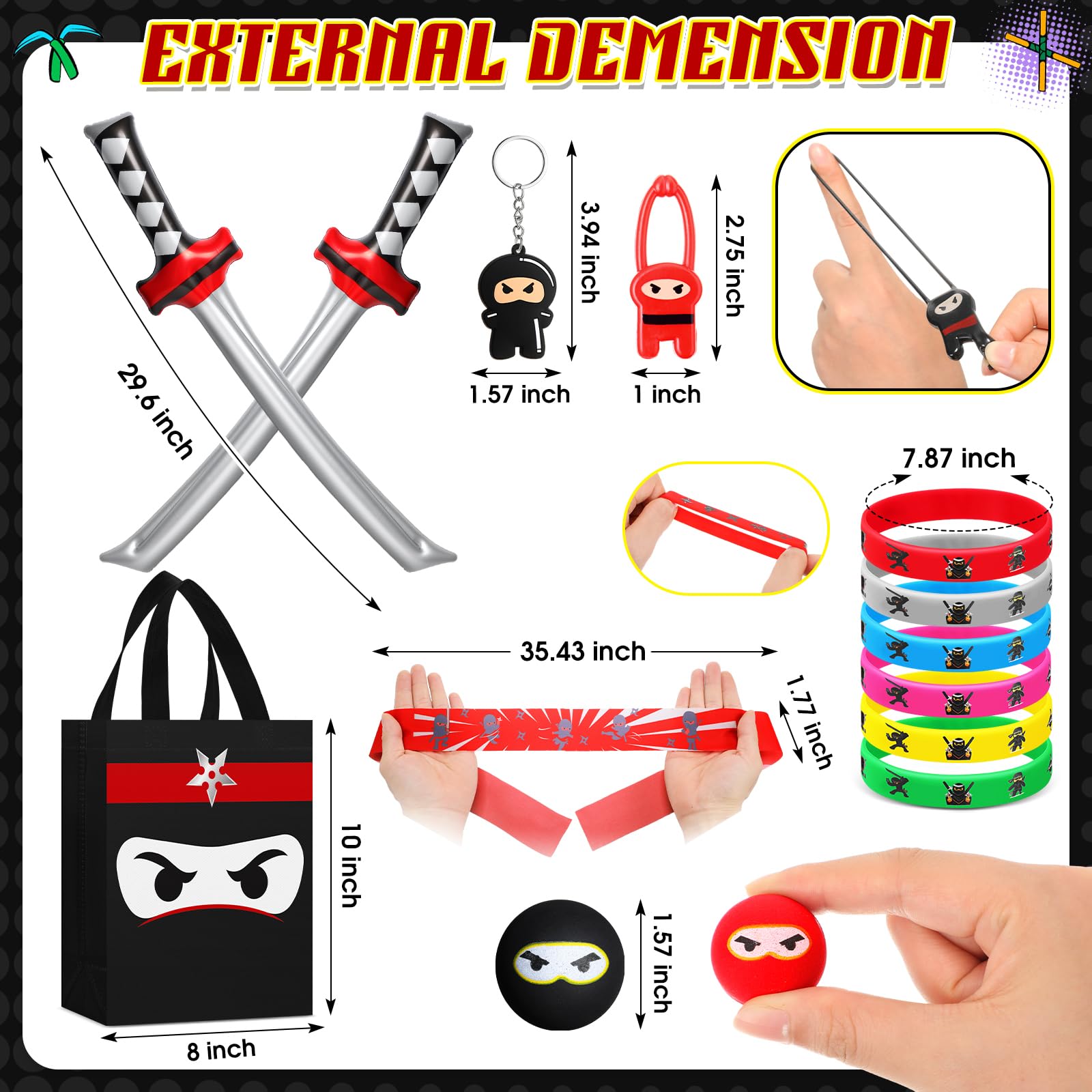 Seenelling ninja headbands complete costumes and keep hair in place.