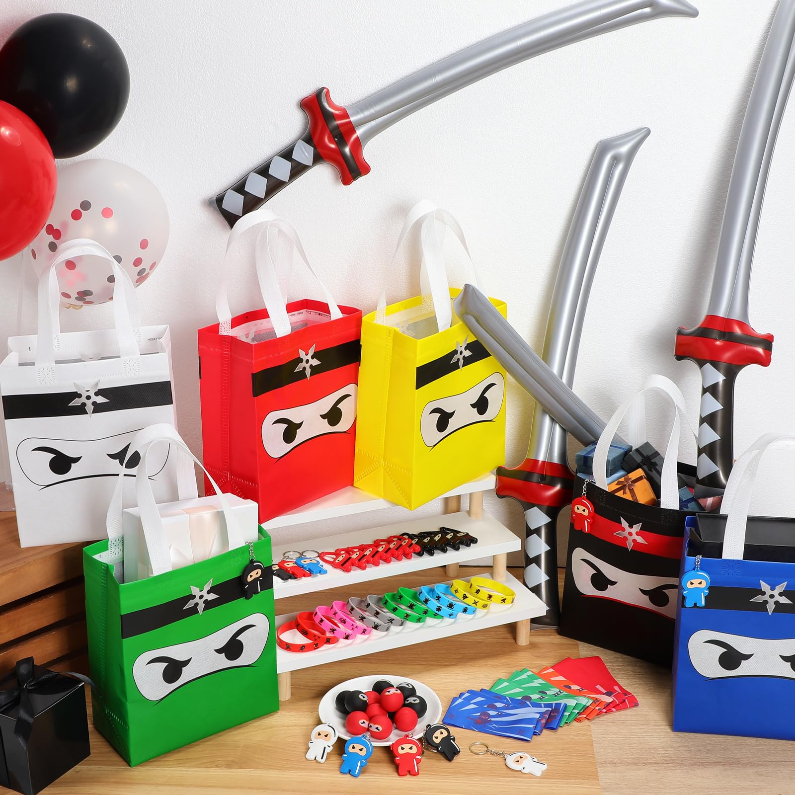 Seenelling ninja inflatable swords enable safe, imaginative pretend battles.