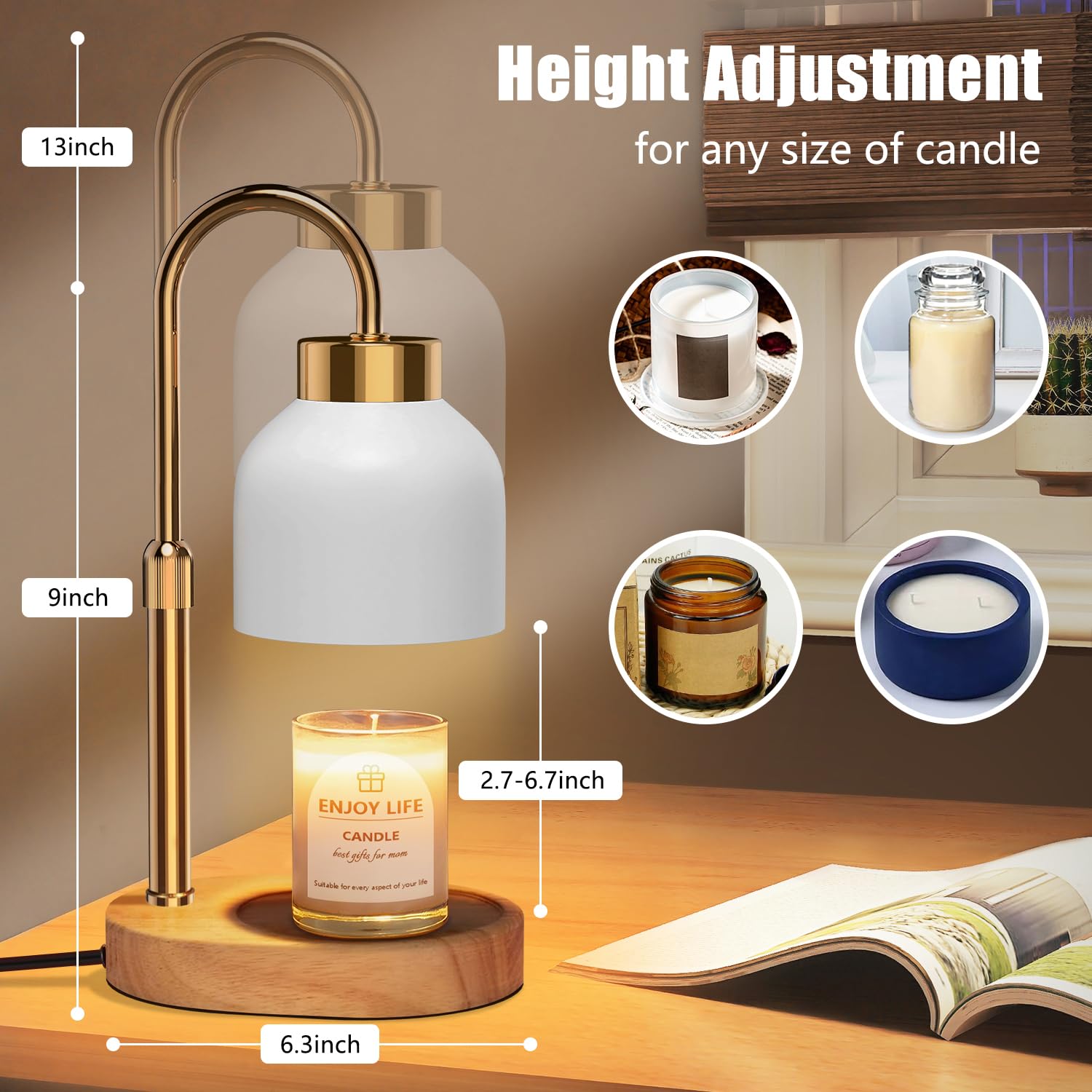 Seenlast wax warmer with timer options 2H, 4H, and 8H for convenient use.