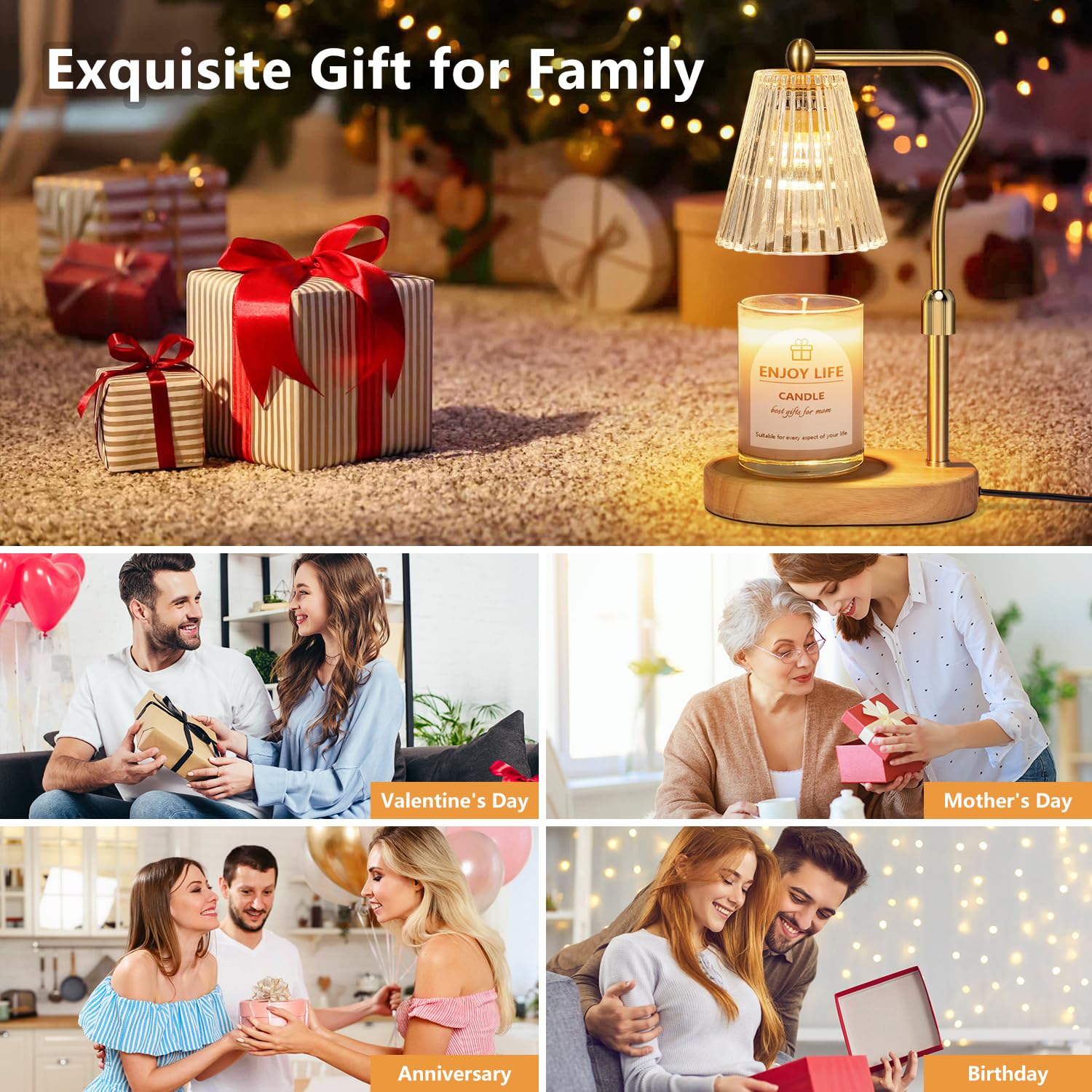 Seenlast candle warmer lamp modern decor in living room or bedroom.