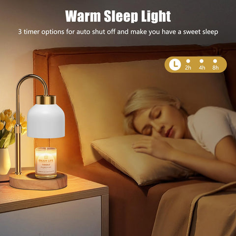 Seenlast eco-friendly candle lamp melts without flame or smoke for cleaner air.