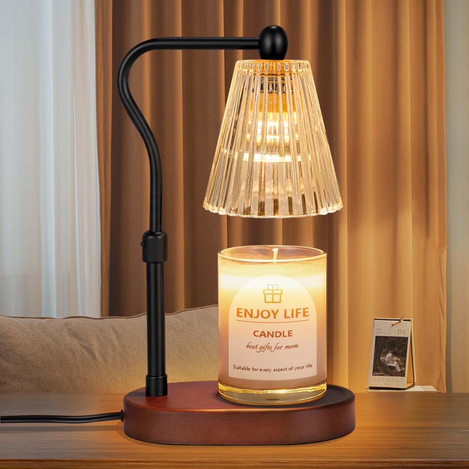 Seenlast candle warmer lamp with timer for flameless, clean fragrance diffusion.
