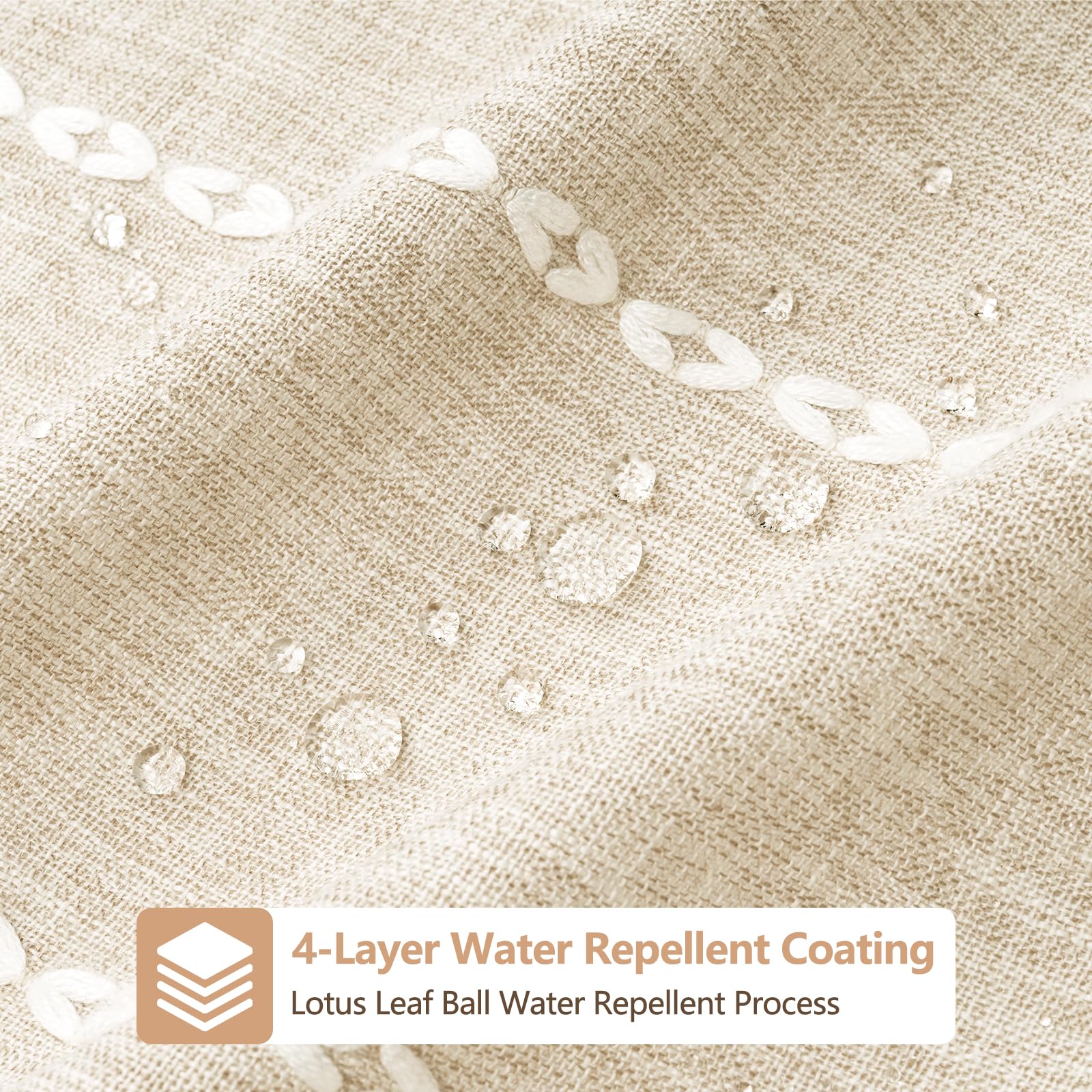 Seenus water-repellent finish helps keep moisture at bay for easier cleaning.