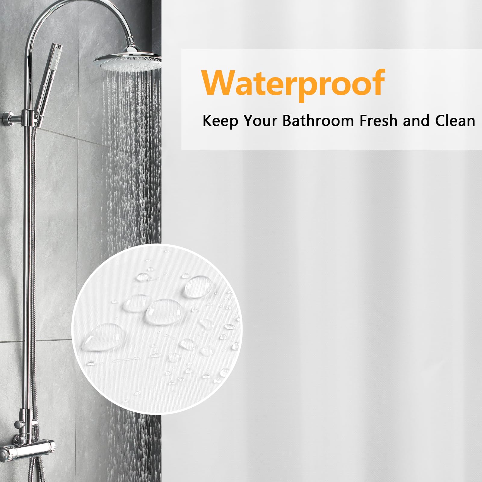 Seenus waterproof fabric liner with quick-dry coating to shed water.