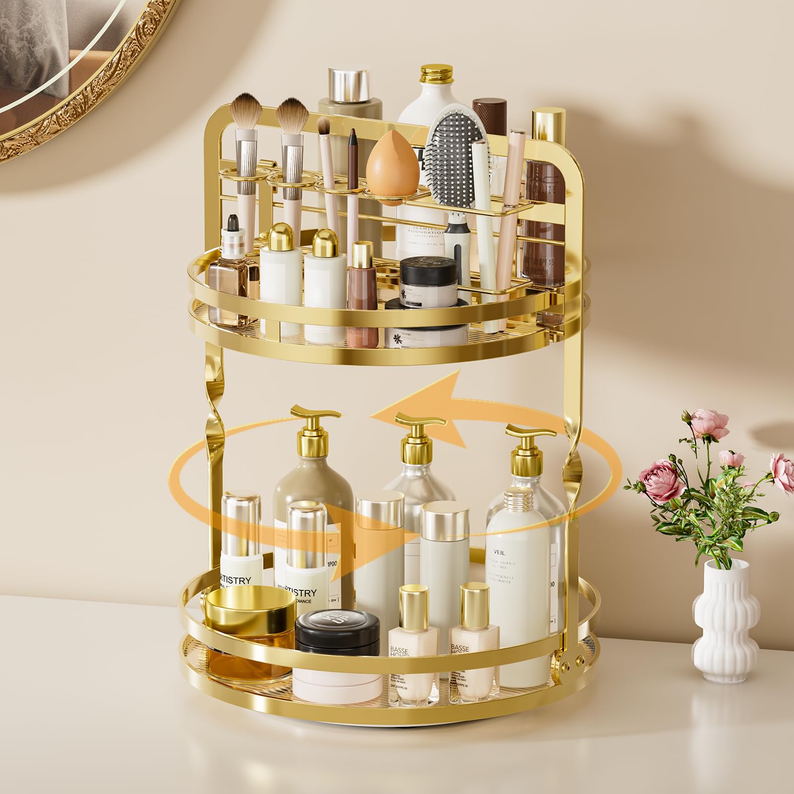SEENWUUN 360° rotating organizer viewed from above for easy access.