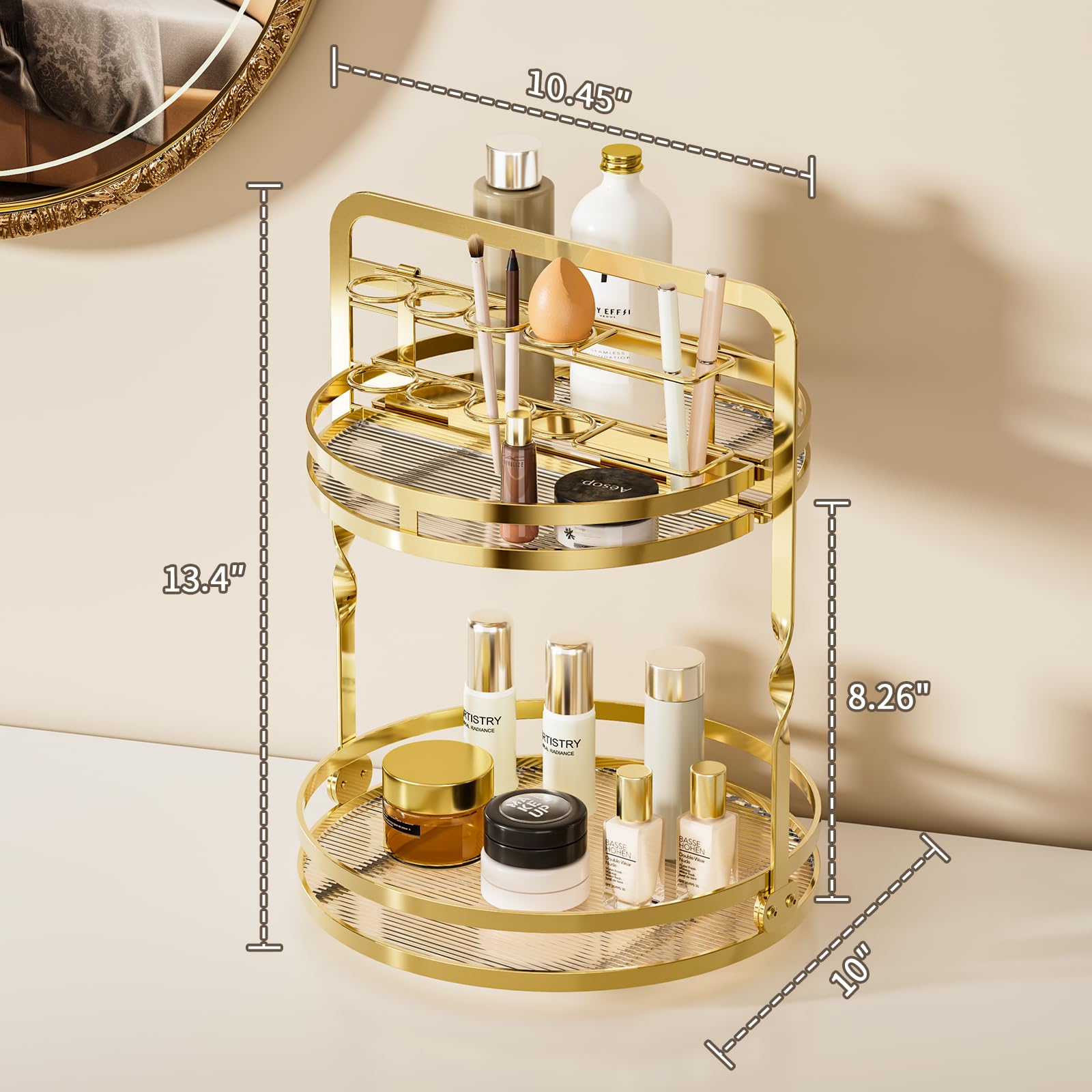 SEENWUUN makeup brush holder integrated design keeps brushes neatly on the rack.