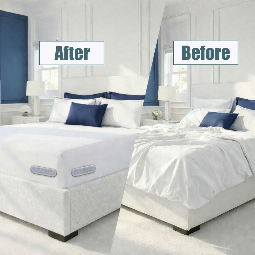 SEESNOW lock sheet holder installs under the mattress corner without lifting.