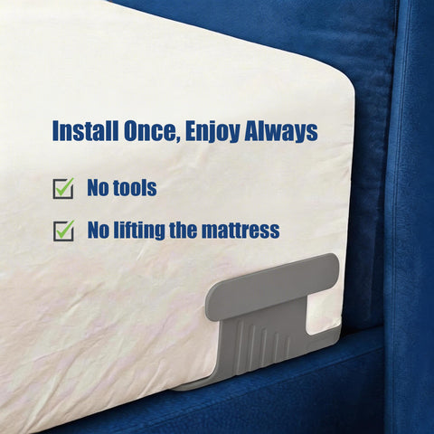 SEESNOW sheet holder prevents slipping sheets during the night.