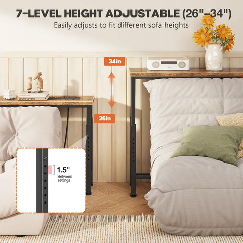 SEFILENCE 1024 narrow console table anti-tip kit and leveling feet improving stability