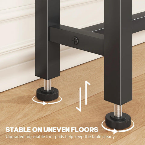 SEFILENCE 1024 narrow console table assembly video via QR code aids quick setup